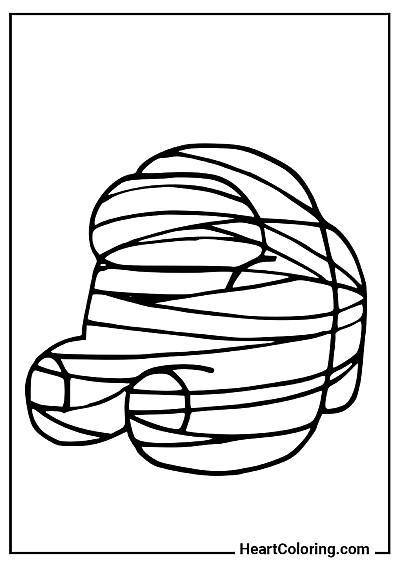PDF coloring image: Funny Mummy