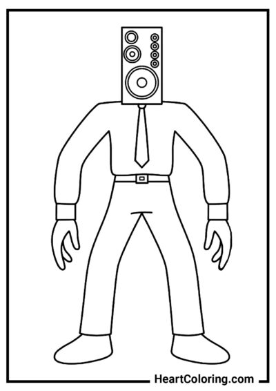 5 – Brave Large Speakerman - Speakerman Coloring Pages