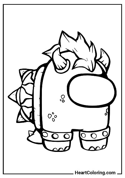 Imprimir o desenho Bowser em tamanho A4