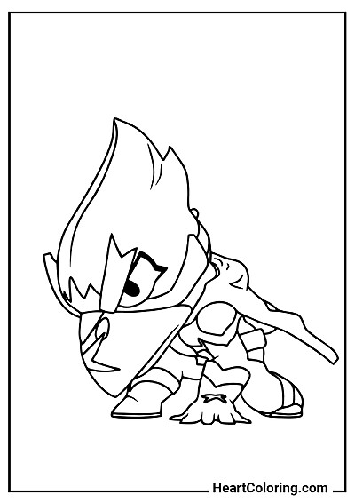 Капитан Ворон перед боем — изображение для раскрашивания