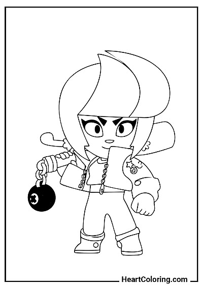 Стильная Биби — раскраска, которую можно распечатать