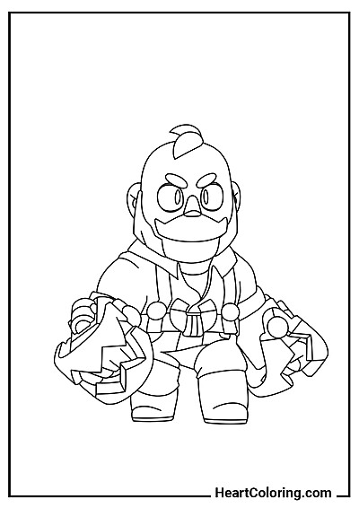 Скачать раскраску: Эпический боец Сэм