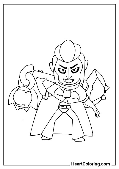 Скачать раскраску Самоуверенный Мортис — формат JPG и PDF