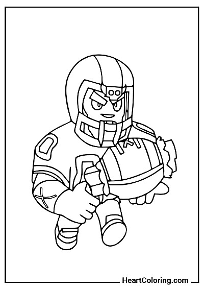 Скачать раскраску: Тачдаун Булл