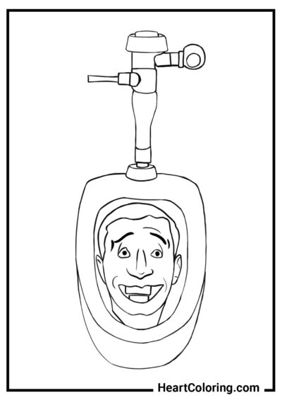 Skibidi Urinal - Skibidi Toilet Coloring Pages