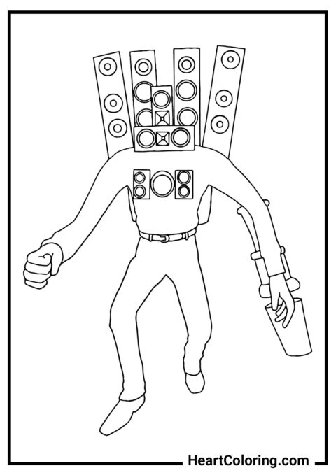 7 – Speakerman Titan - Speakerman Coloring Pages