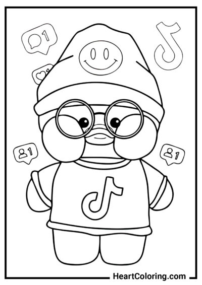 Tiktok fan - Lalafanfan Coloring Pages