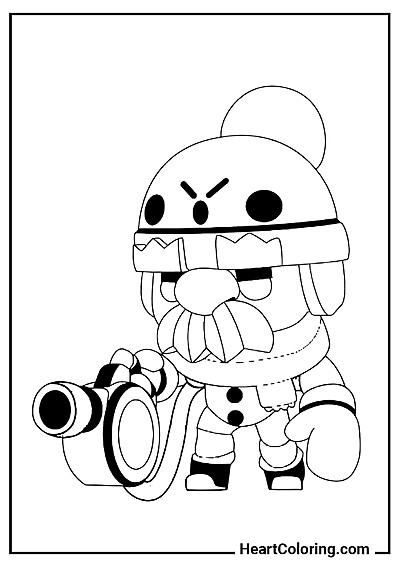 Раскраска Эпический боец Гэйл — развлечение для детей