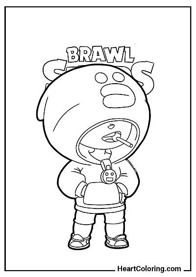 Раскраска Леон с чупа-чупсом — идеальна для печати