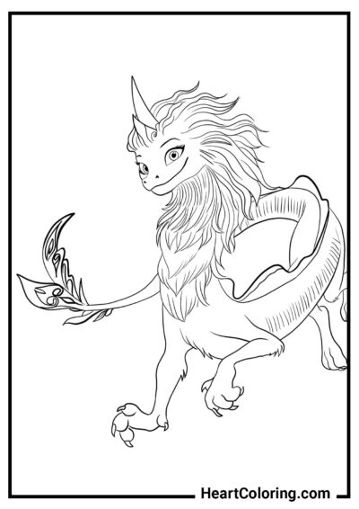 Beauty Sisu - Dragon Coloring Pages