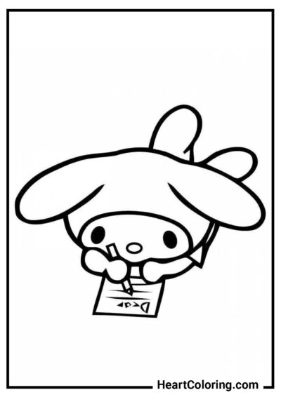 Letter - Onegai My Melody Coloring Pages