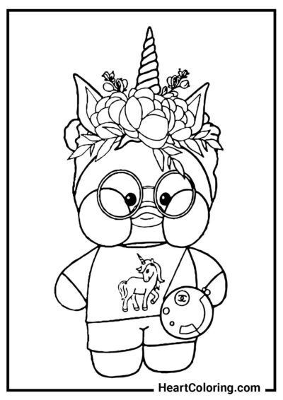 Flower unicorn - Lalafanfan Coloring Pages