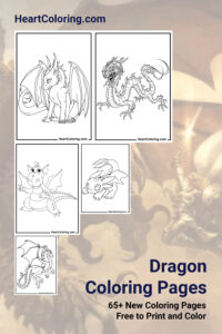 Dragon Coloring Pages to Print on A4 and Download in PDF