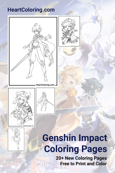 Genshin Impact Coloring Pages (Free Printable PDF)