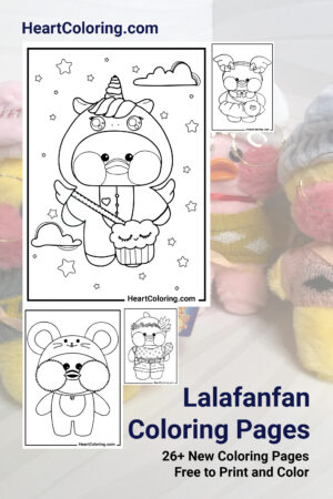 Lalafanfan Duck Free Coloring Pages