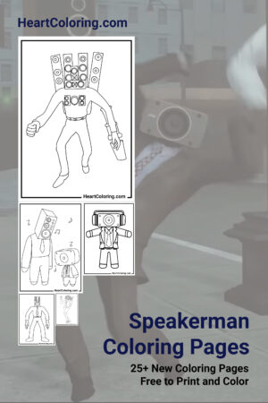 SpeakerMan from Skibidi Toilet Free Coloring Pages