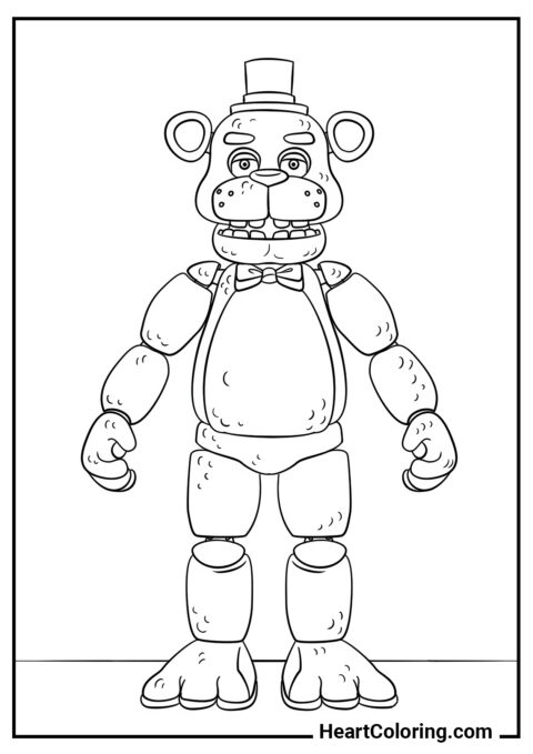 Animatronic Freddy Fazbear - Five Nights at Freddy’s Coloring Pages