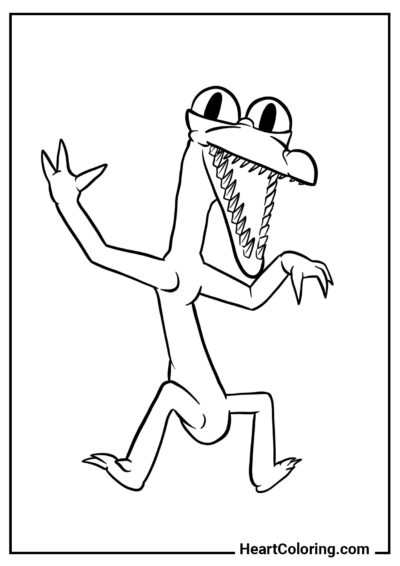 Angry Orange - Rainbow Friends Coloring Pages