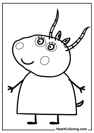 Madame Gazelle - Coloriages Peppa Pig