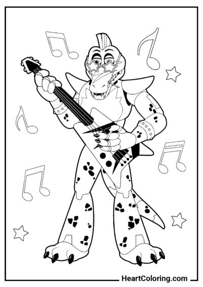 Monty’s performance - Five Nights at Freddy’s Coloring Pages
