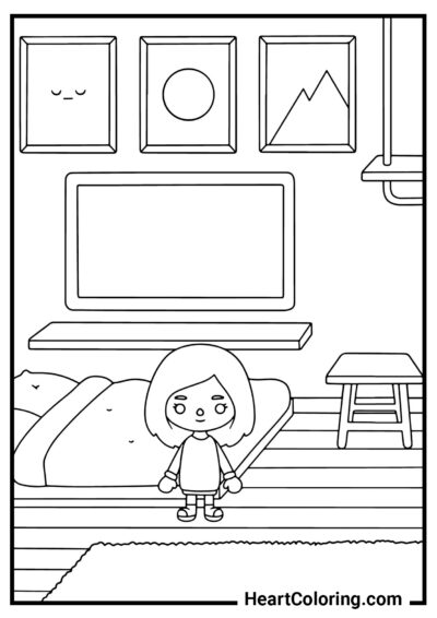 Unpretentious interior - Toca Boca Coloring Pages