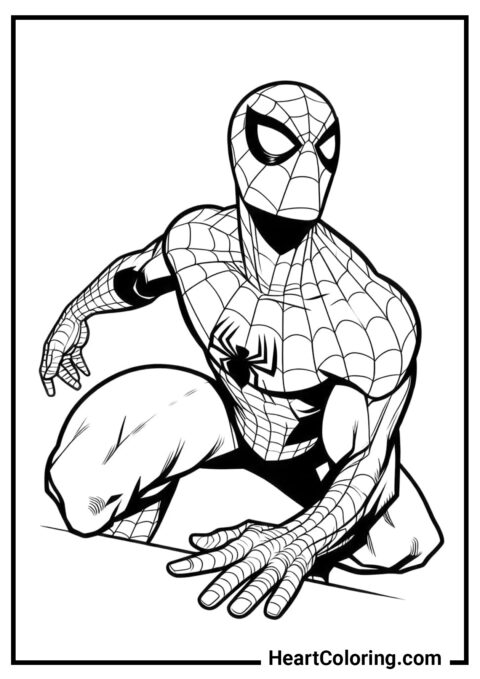 Sentido arácnido - Dibujos de Spiderman para Colorear