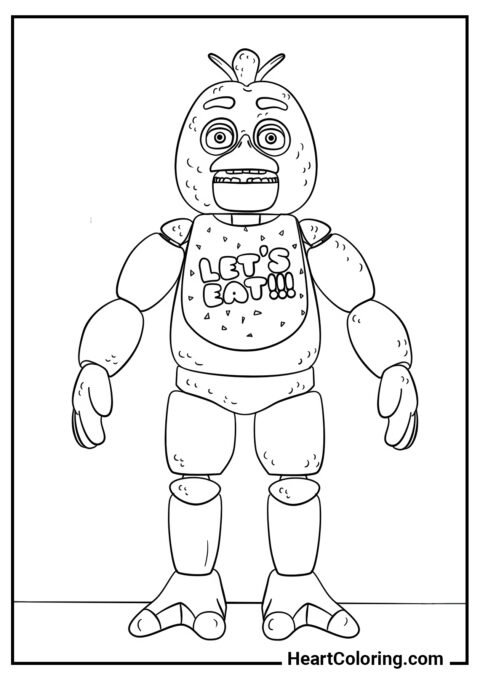 FNAF Chica - Five Nights at Freddy’s Coloring Pages