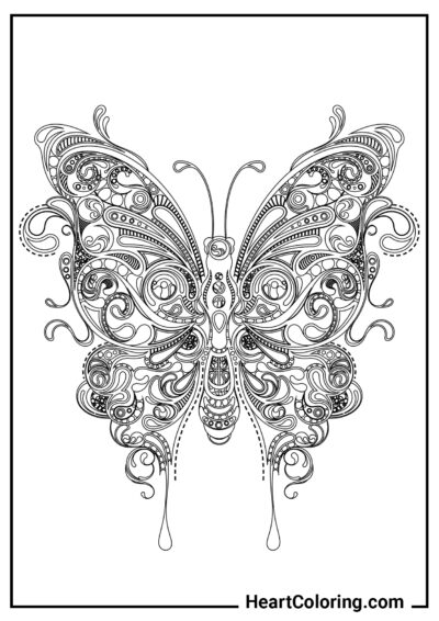 Mariposa antieestrés - Dibujos de Mariposas para colorear