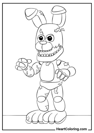 Evil Bonnie - Five Nights at Freddy’s Coloring Pages