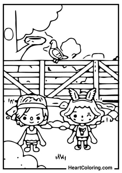 Guys in the village - Toca Boca Coloring Pages