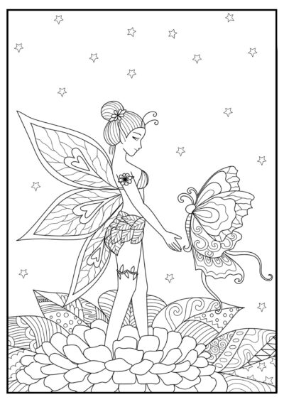 Fée des papillons - Coloriages de Papillons