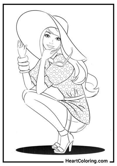 Barbie fashionista - Coloriages Barbie