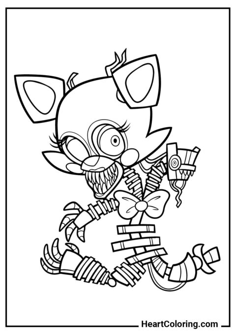 Chibi Mangle - Five Nights at Freddy’s Coloring Pages