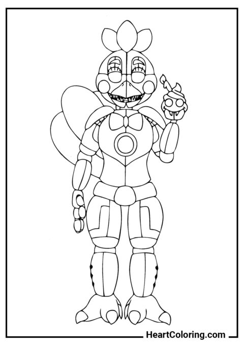 Funtime Chica - Five Nights at Freddy’s Coloring Pages