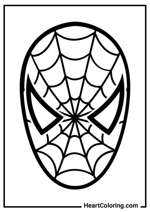 Masque de Spiderman - Coloriages SpiderMan