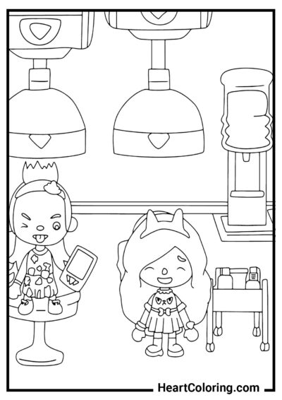 Beauty saloon - Toca Boca Coloring Pages