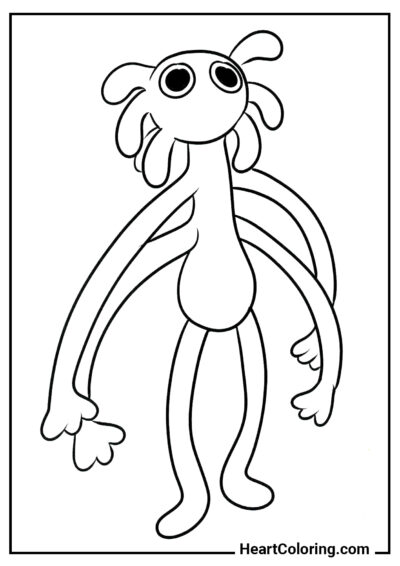 Creepy Friend - Rainbow Friends Coloring Pages