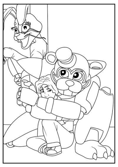 Hide and Seek with Vanessa - Five Nights at Freddy’s Coloring Pages