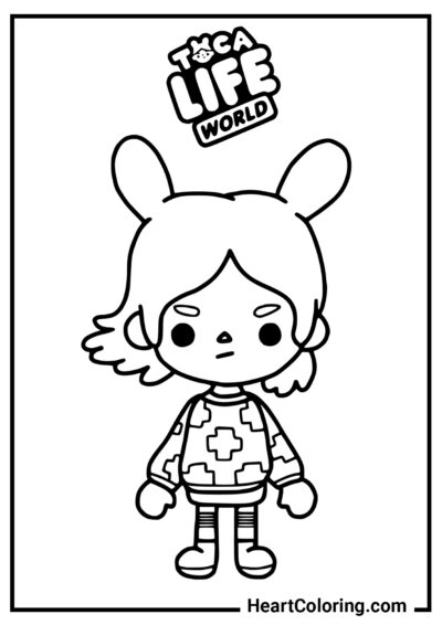 Serious girl - Toca Boca Coloring Pages