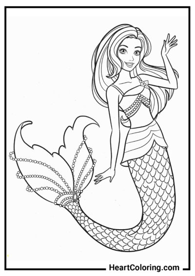 Beautiful mermaid - Barbie Coloring Pages