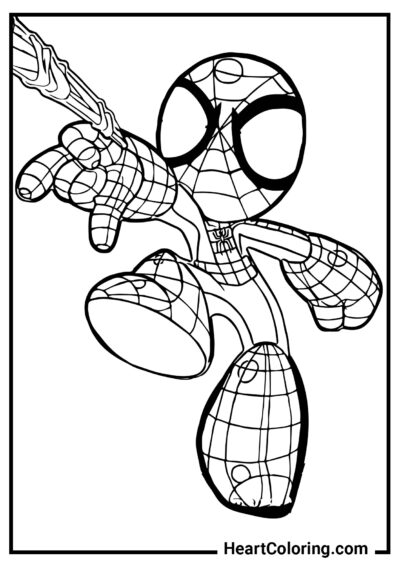 Funny baby - Spider-Man Coloring Pages