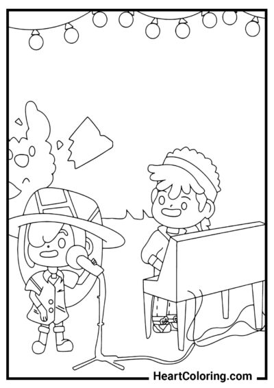 Street musicians - Toca Boca Coloring Pages