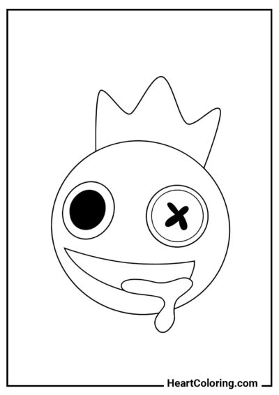 Blue’s head - Rainbow Friends Coloring Pages