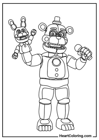 Freddy on stage - Five Nights at Freddy’s Coloring Pages