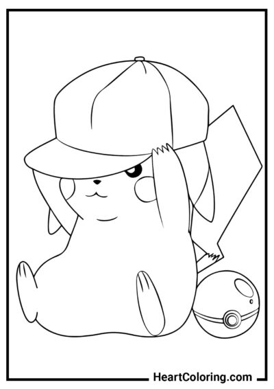 Pikachu ofendido - Desenhos de Pikachu para Colorir