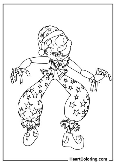 Animatrônico Moondrop - Desenhos de Five Nights at Freddy’s para Colorir
