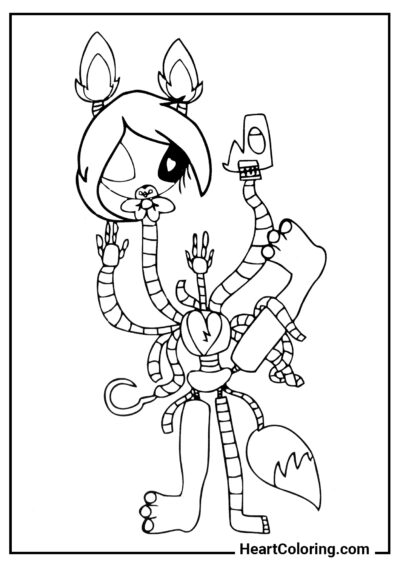 Mangle - Coloriages Five Nights at Freddy’s