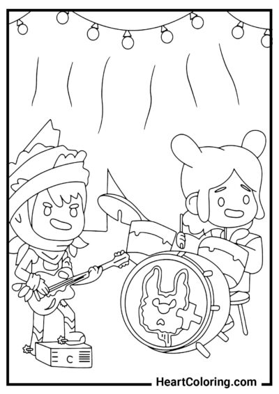 Children at a music festival - Toca Boca Coloring Pages