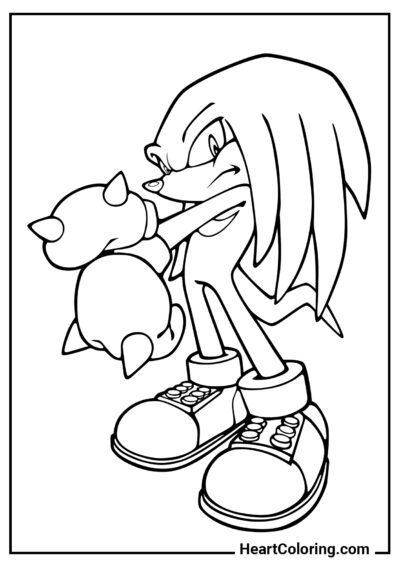 Knuckles the Echidna - Sonic Ausmalbilder