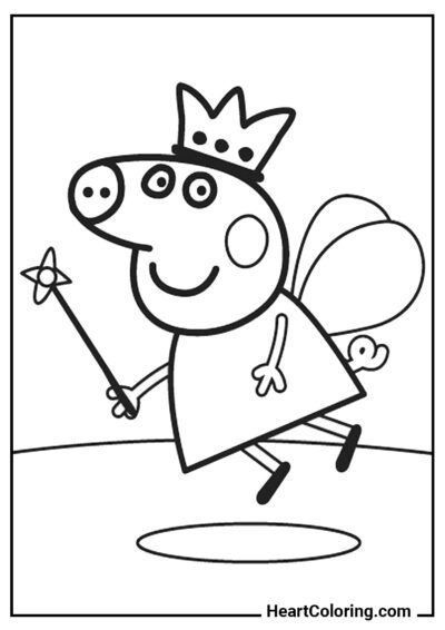 Peppa en fée - Coloriages Peppa Pig